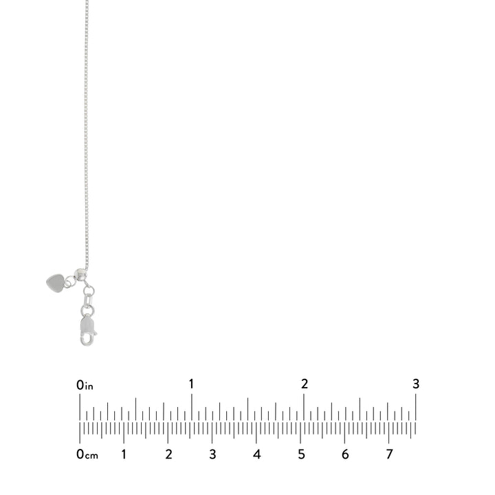 0.8mm Sterling Box Chain w/Slider Bead