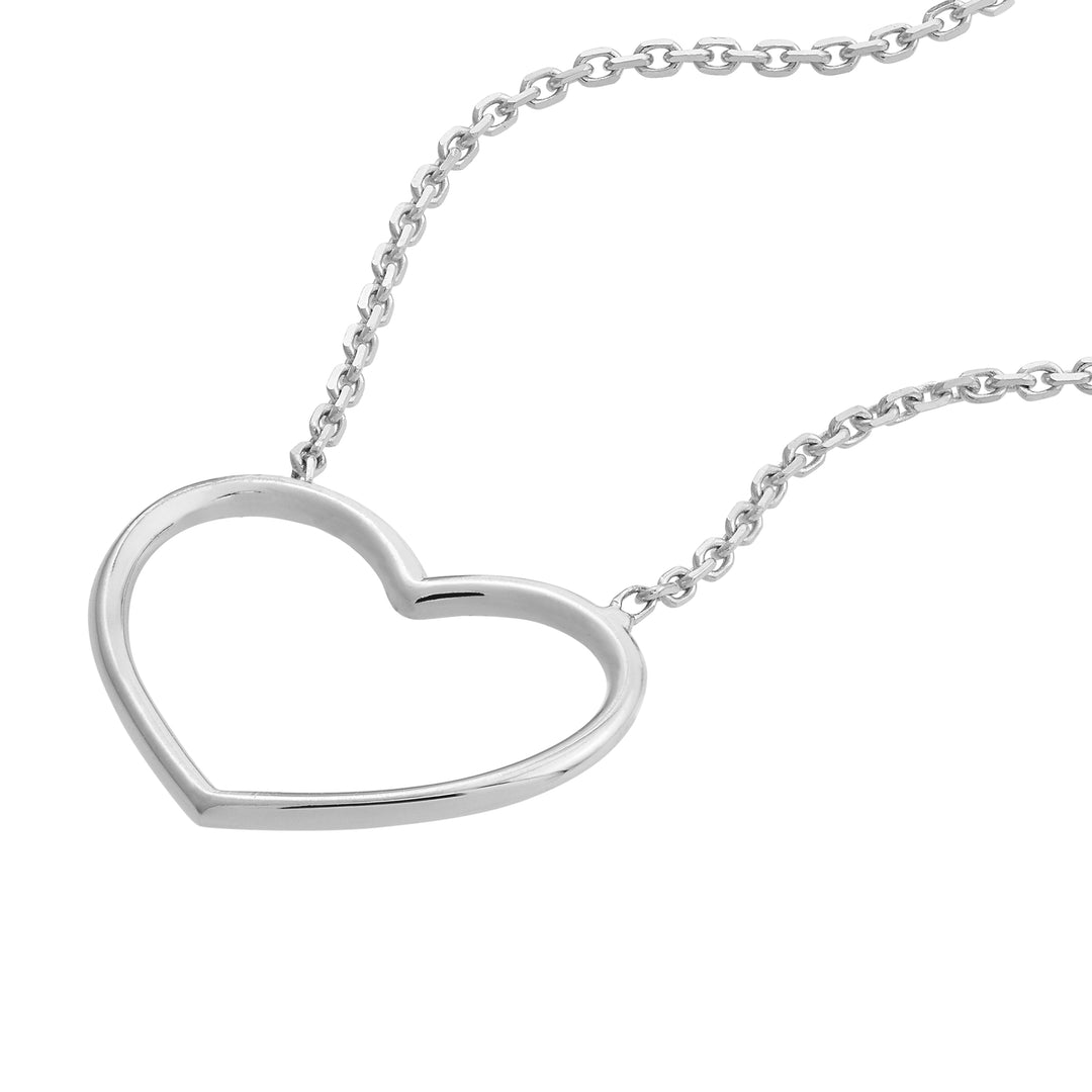 Open Wire Heart Adjustable Necklace