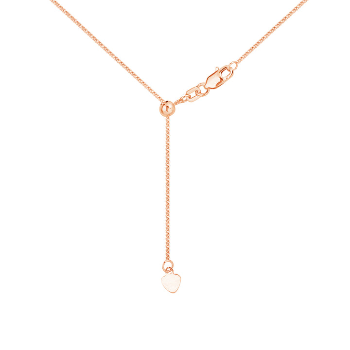 1.25mm Square Wheat Chain with Slider Bead