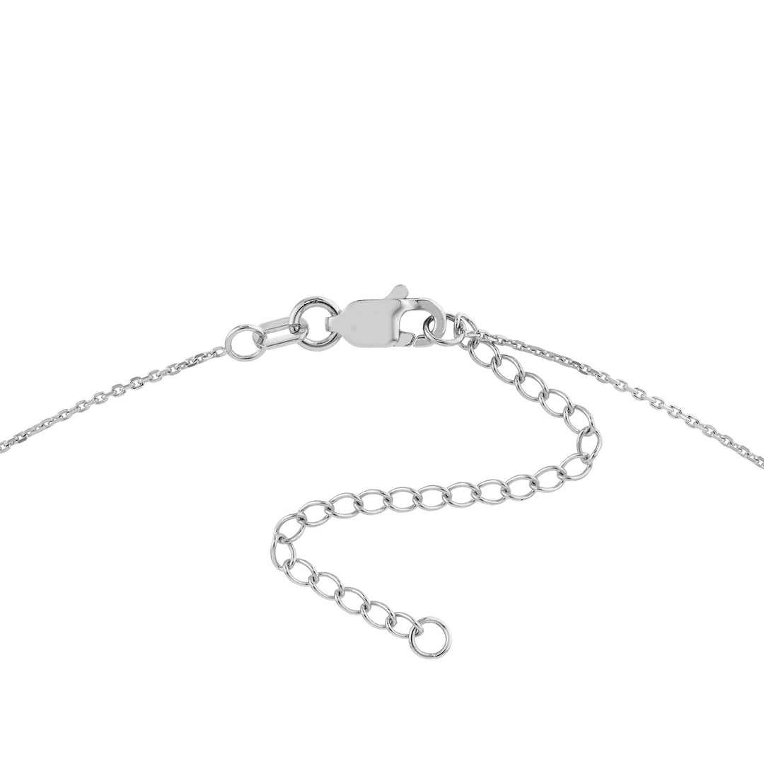 Plated Sterling Silver Sideways Heart Necklace