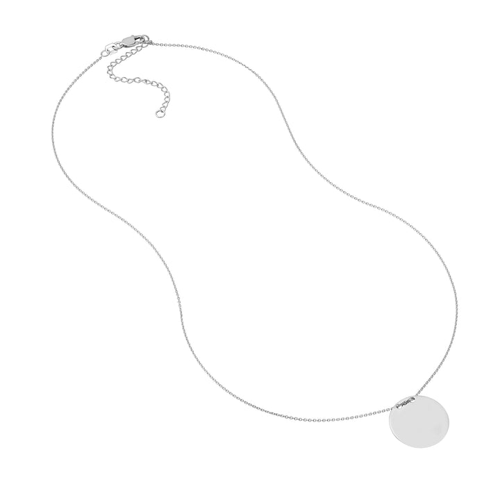 Engravable Circle Plate Adj. Necklace