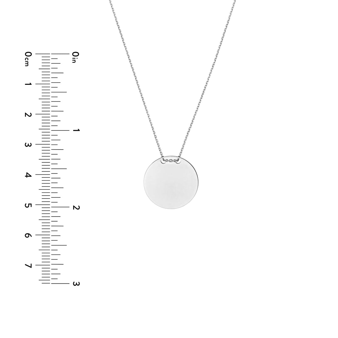Engravable Circle Plate Adj. Necklace