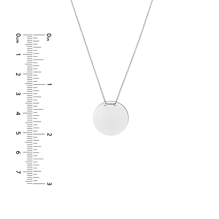 Engravable Circle Plate Adj. Necklace