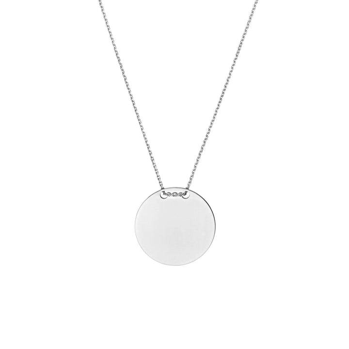 Engravable Circle Plate Adj. Necklace