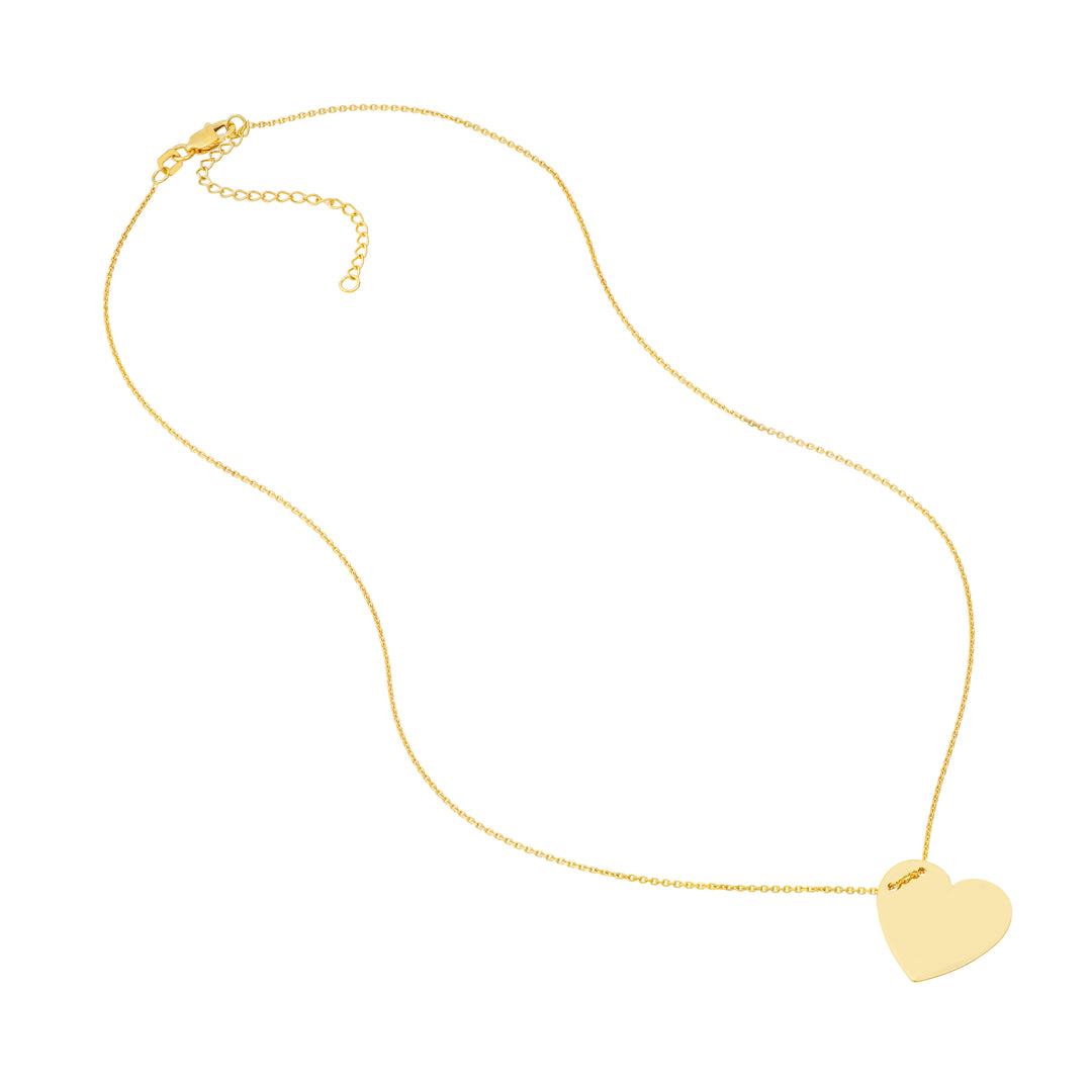 Engravable Heart Plate Necklace