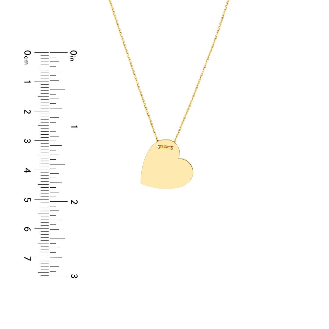 Engravable Heart Plate Necklace