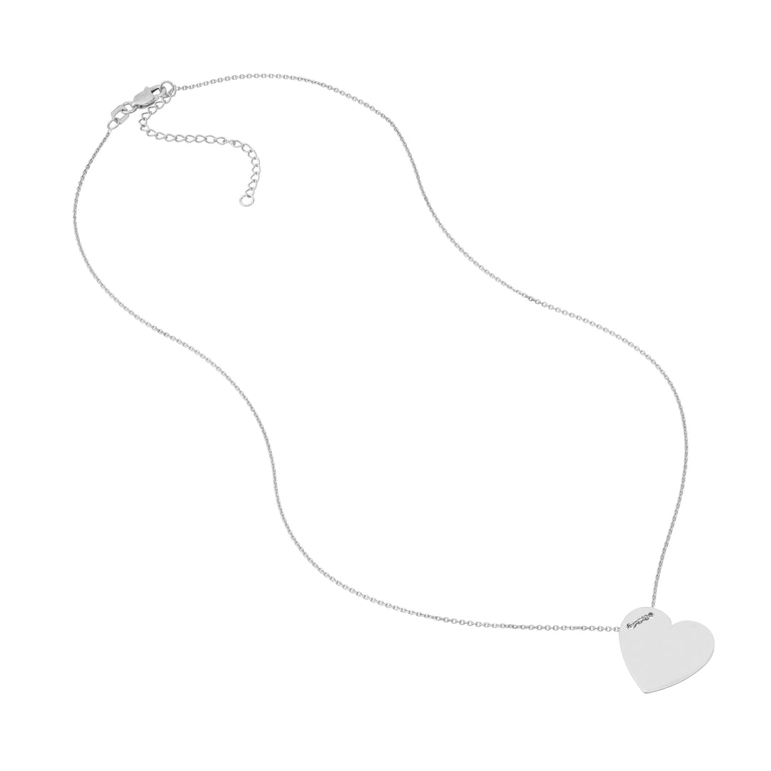 Engravable Heart Plate Adj. Necklace