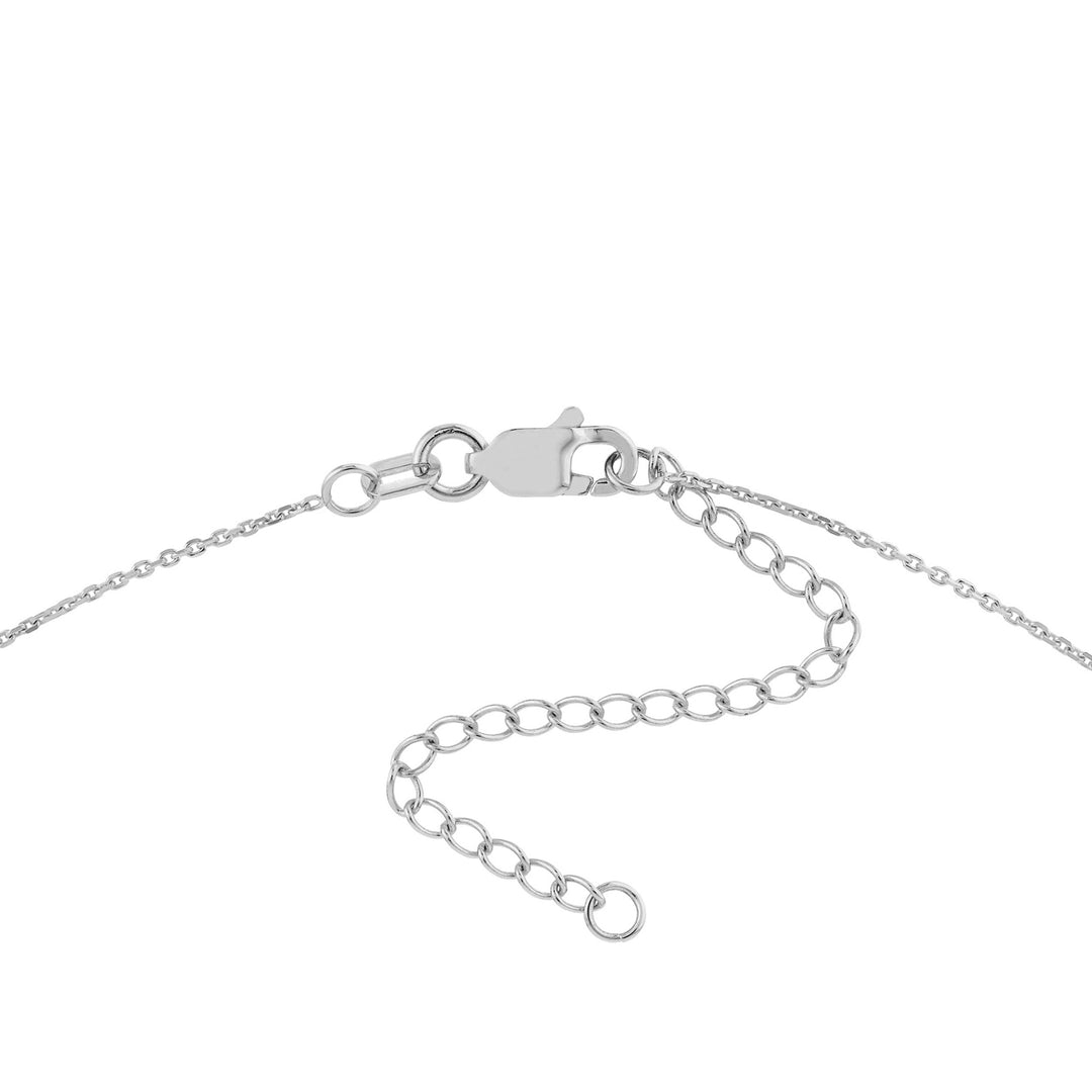 Sterling Silver CZ Evil Eye Necklace