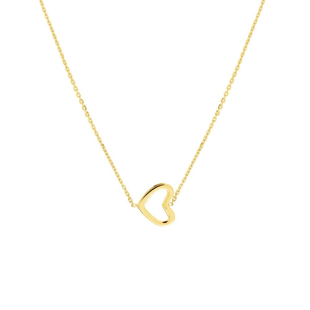 Sideways Mini Heart Adjustable Necklace