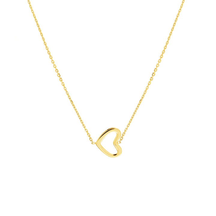Sideways Mini Heart Adjustable Necklace