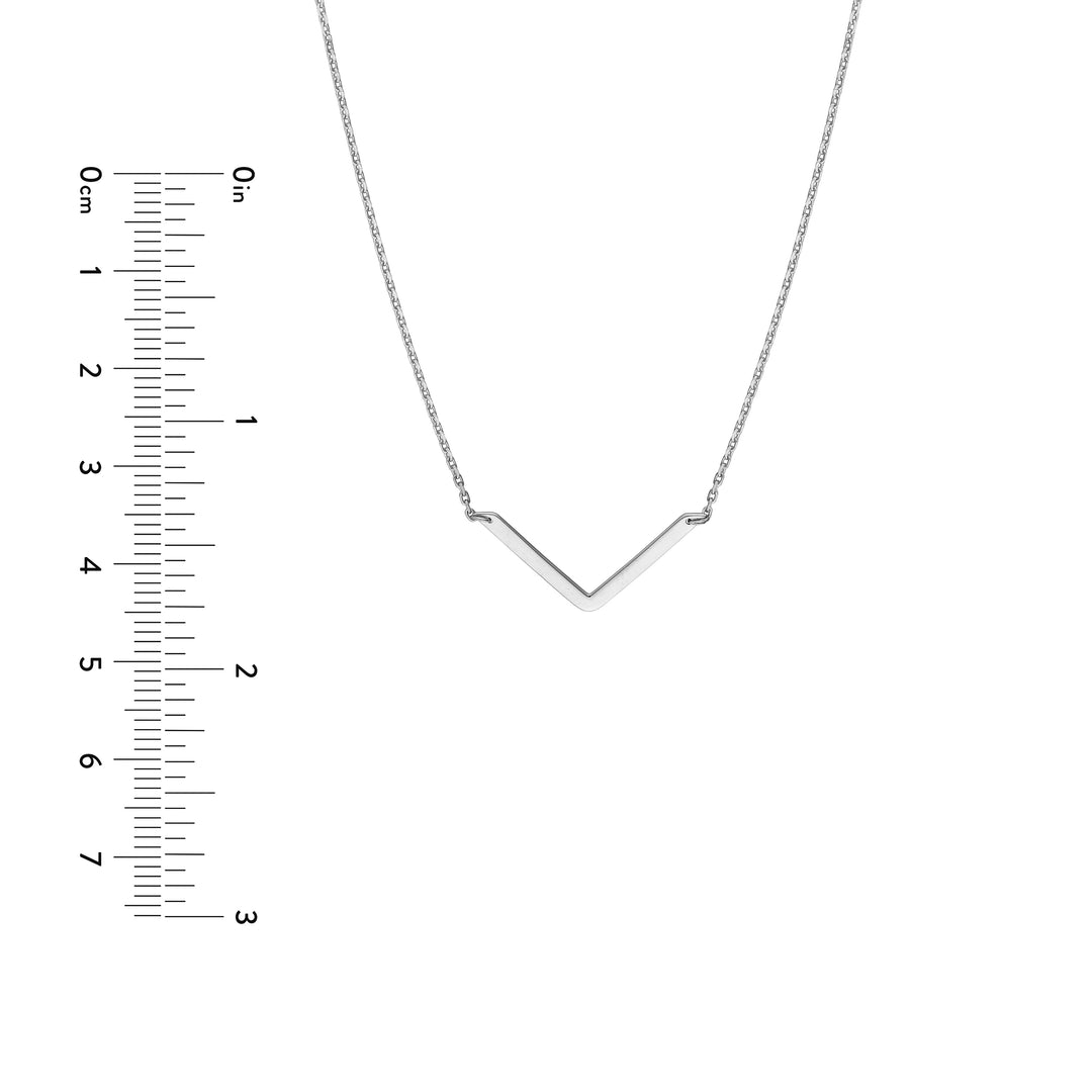V on Chain Drop Adjustable Necklace