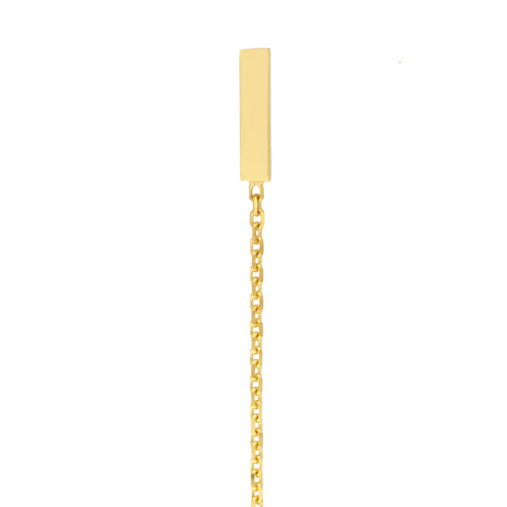 Front to Back Staple Bar Drop Chain Earrings