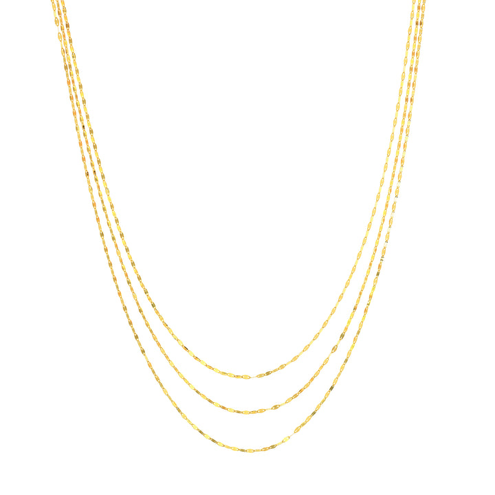 Hammered Mariner Chain Layered Necklace