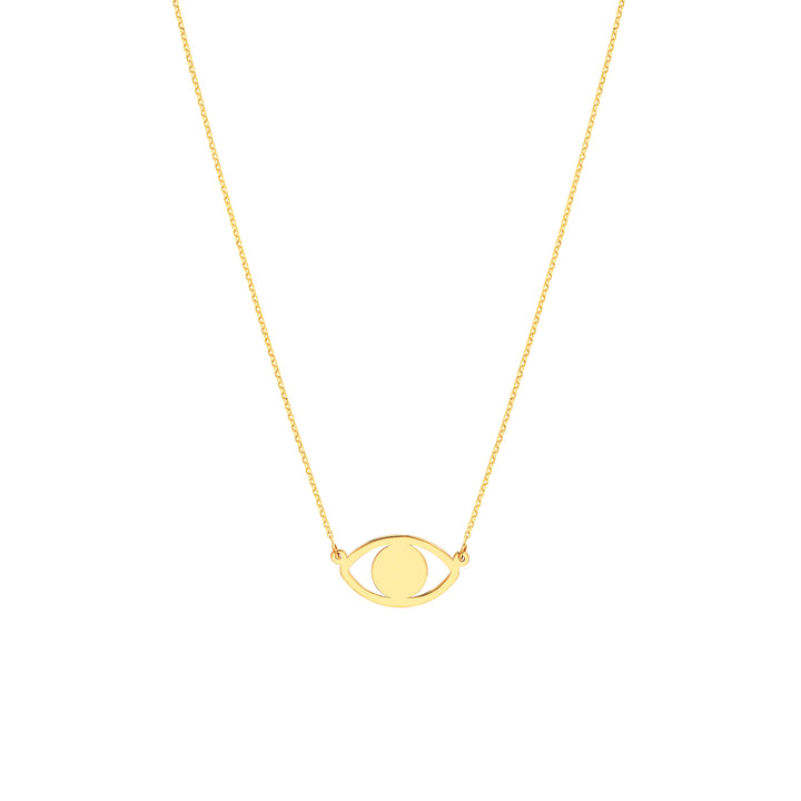 Evil Eye Cutout Adjustable Necklace