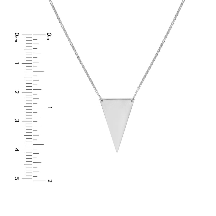 Spear Tip Necklace in Plated Sterling Silver