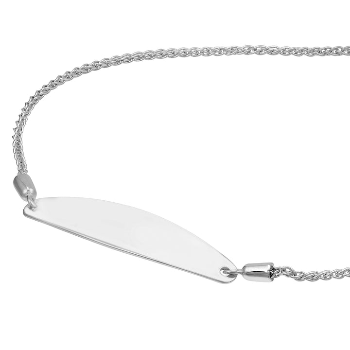 Engravable Initial ID Bar Bolo Bracelet