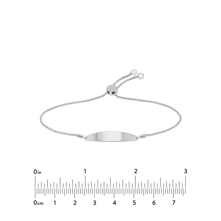 Engravable Initial ID Bar Bolo Bracelet