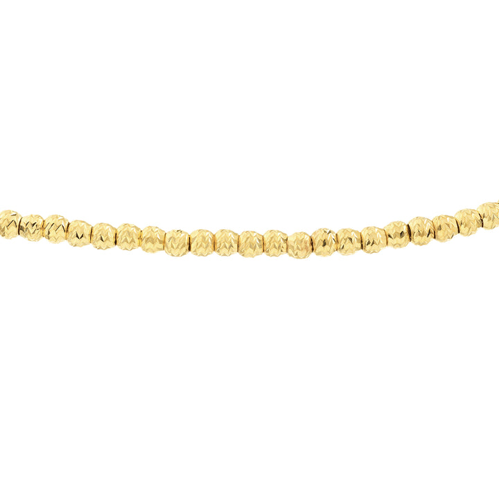 Diamond-Cut Beaded Bolo Bracelet