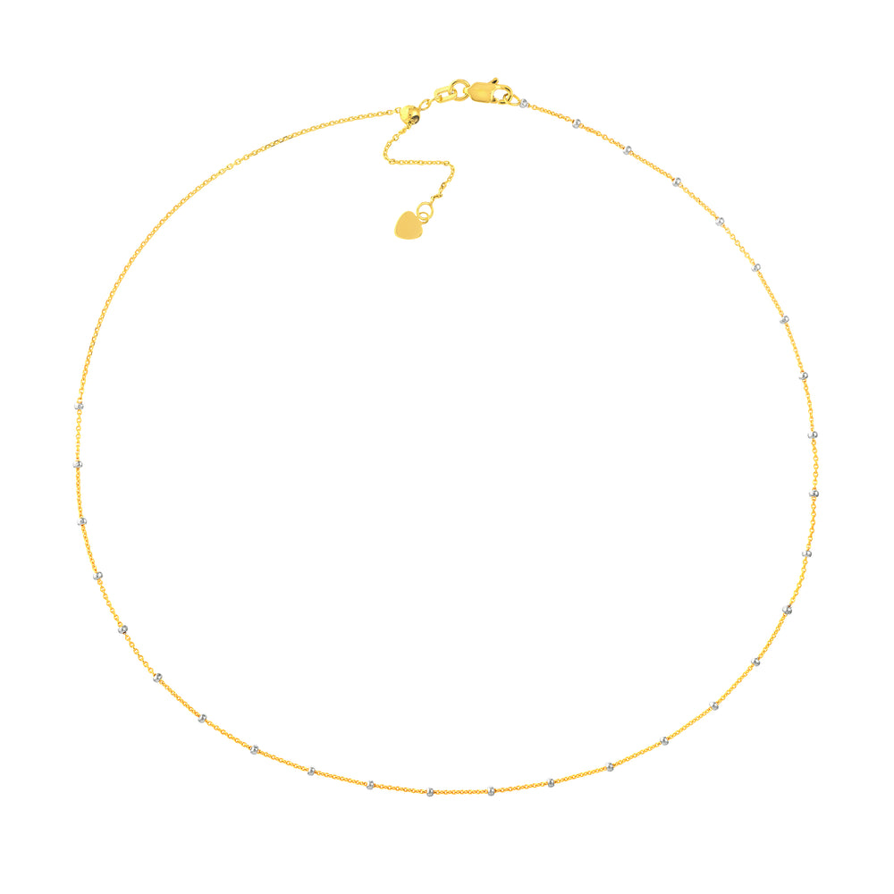 Two-Tone Saturn Chain Adjustable Choker