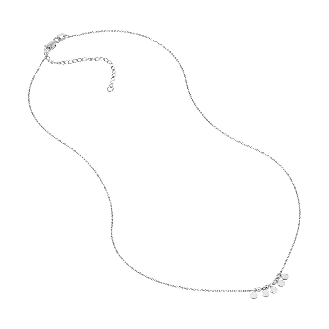 Mini Disc Drop and Bead Station Necklace