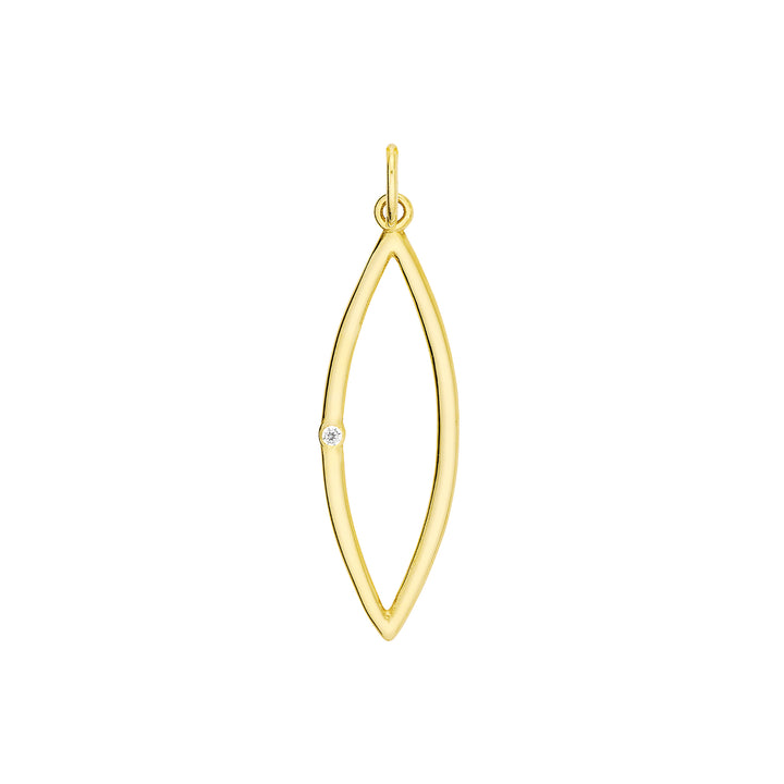 Open Marquise Pendant with 1pt Diamond