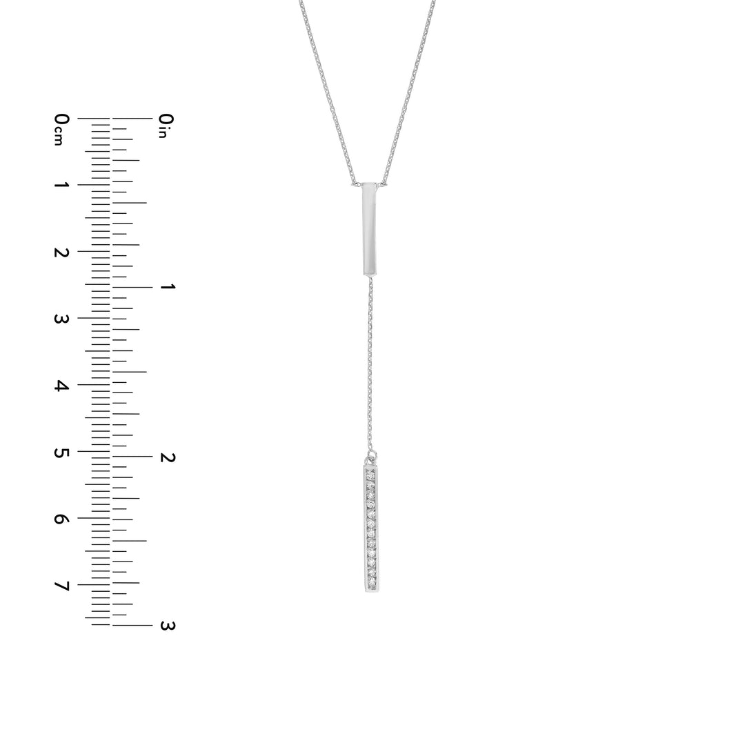 Diamond and Polished Bars Lariat Necklace