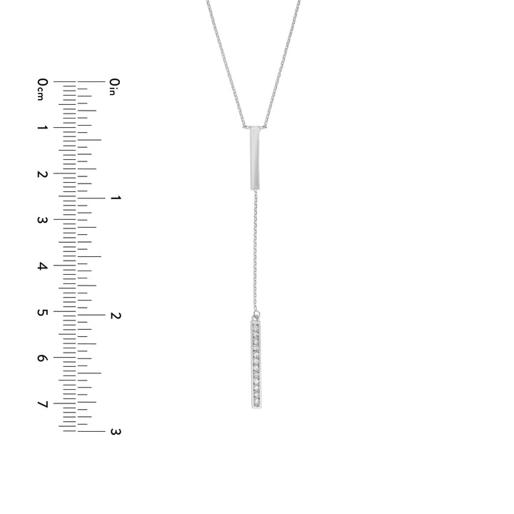Diamond and Polished Bars Lariat Necklace