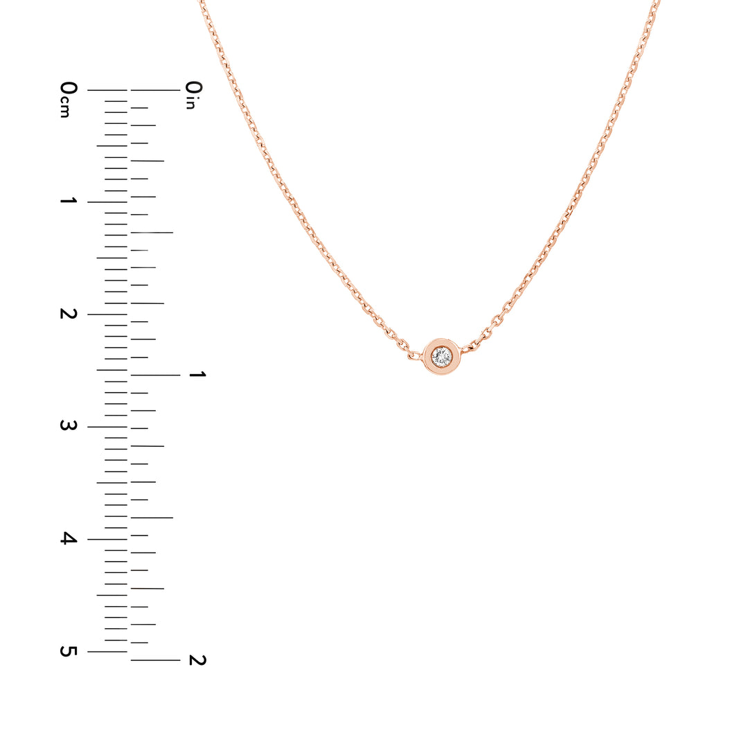 Bezel Set Diamond Adjustable Choker