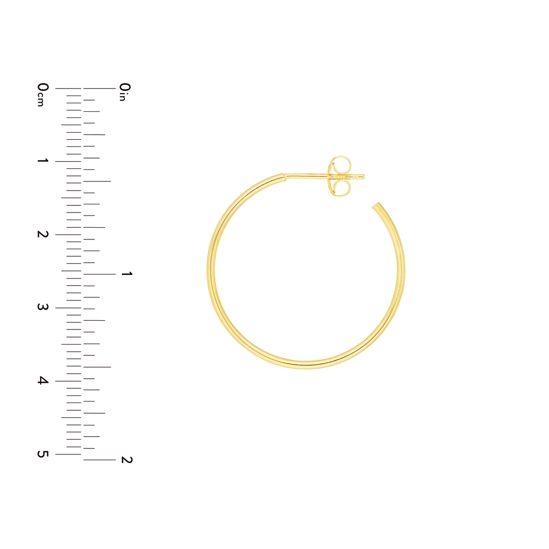 25mm x 1.2mm Hoop Post Earrings