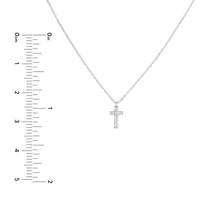 Diamond Mini Cross Adjustable Necklace