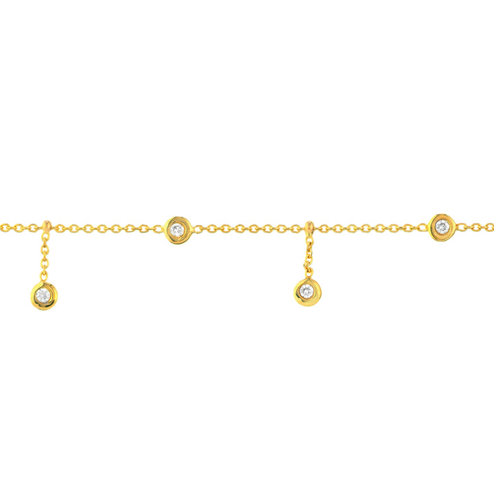 Bezel Station and Drop Adjustable Anklet