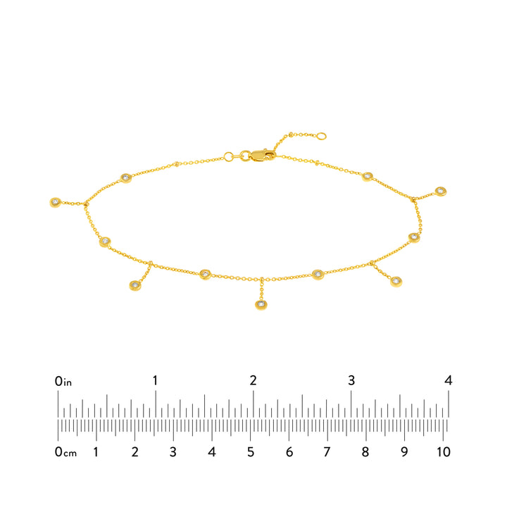 Bezel Station and Drop Adjustable Anklet