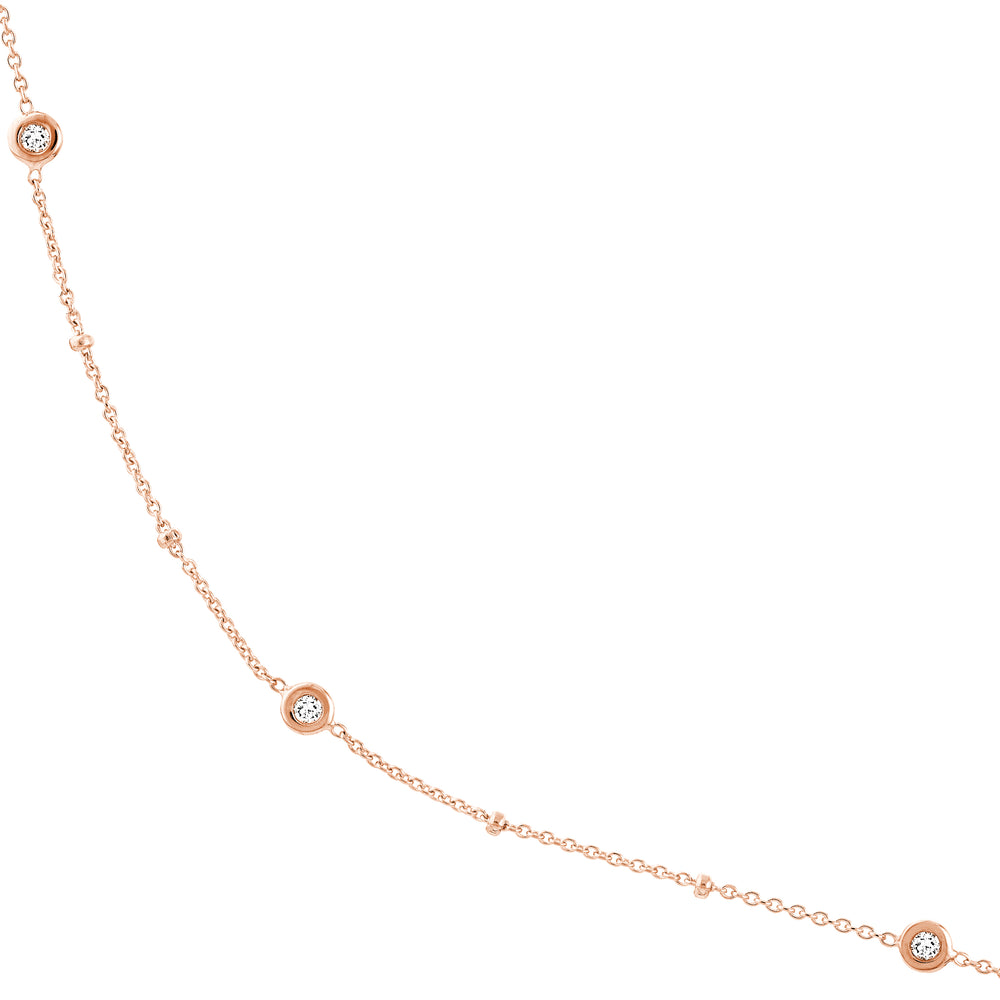 Diamond Bezels and Beads Necklace