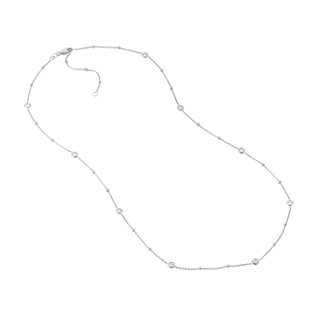 Diamond Bezels and Beads Necklace