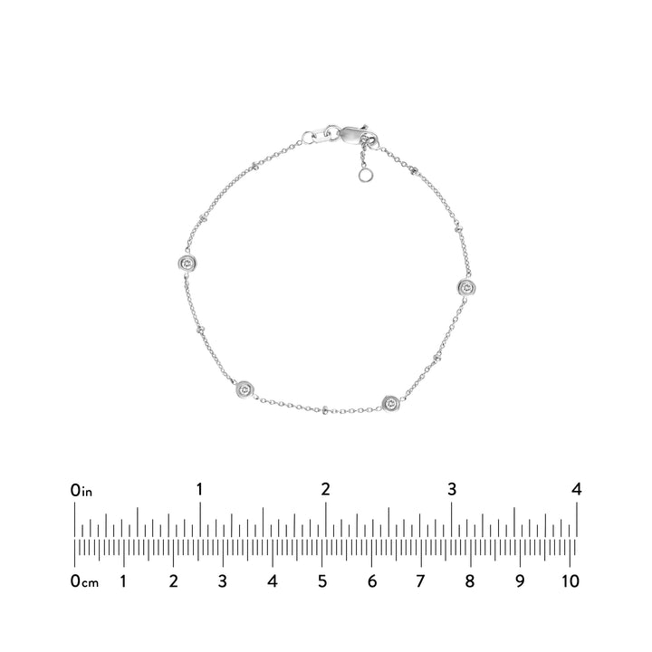 Diamond Bezels and Beads Bracelet