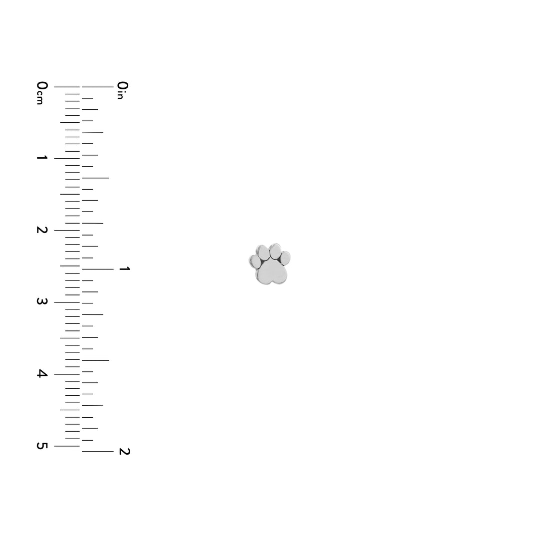 Dog Paw Stud Earrings on Post Back