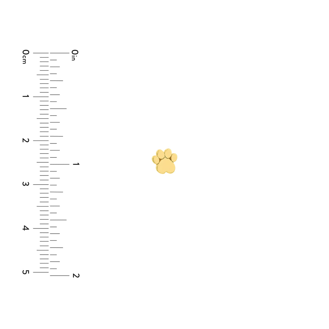 Dog Paw Stud Earrings on Post Back