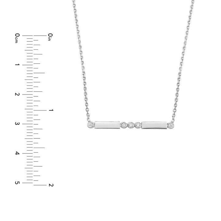 Diamond Bezels and Bars Adjustable Necklace