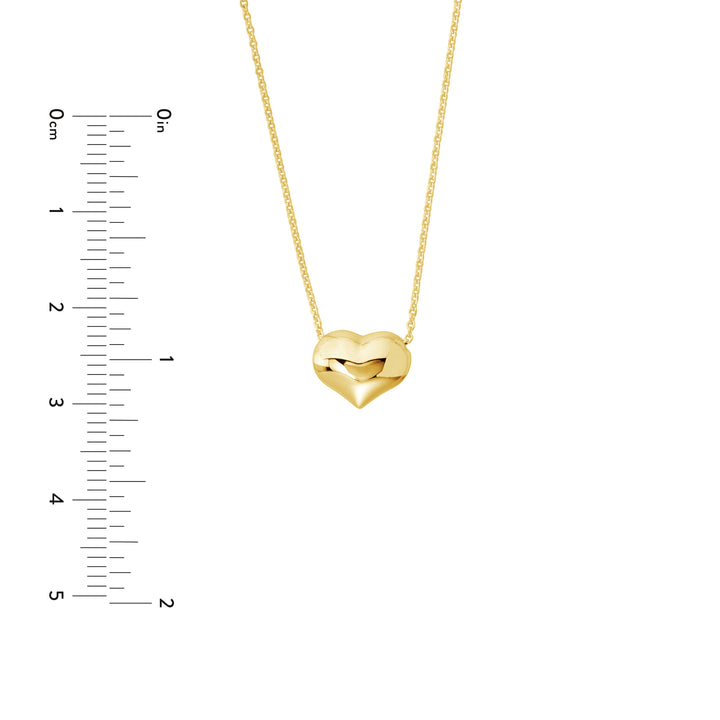 Puffy Heart Adjustable Necklace
