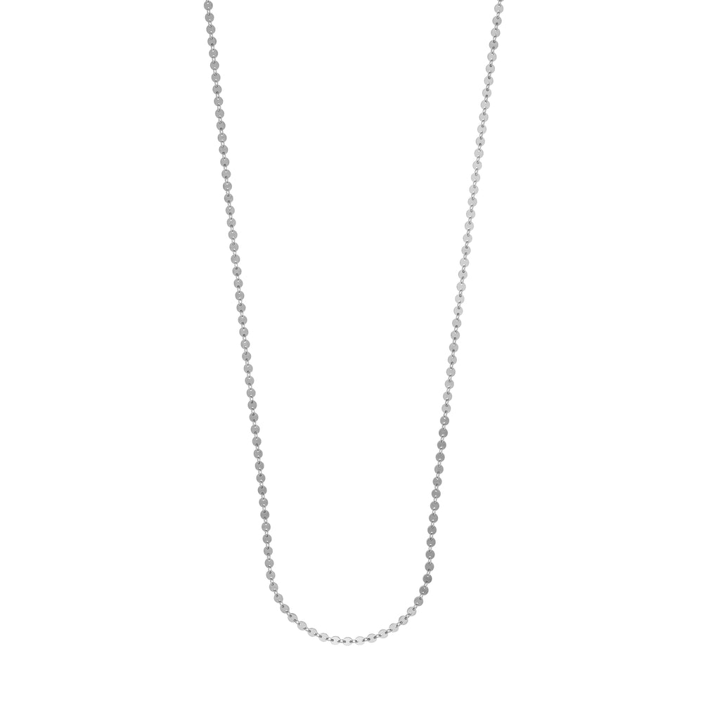 Sterling Silver Long All-Around Disc Necklace