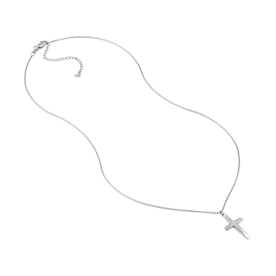 Curved Cross Adjustable Necklace