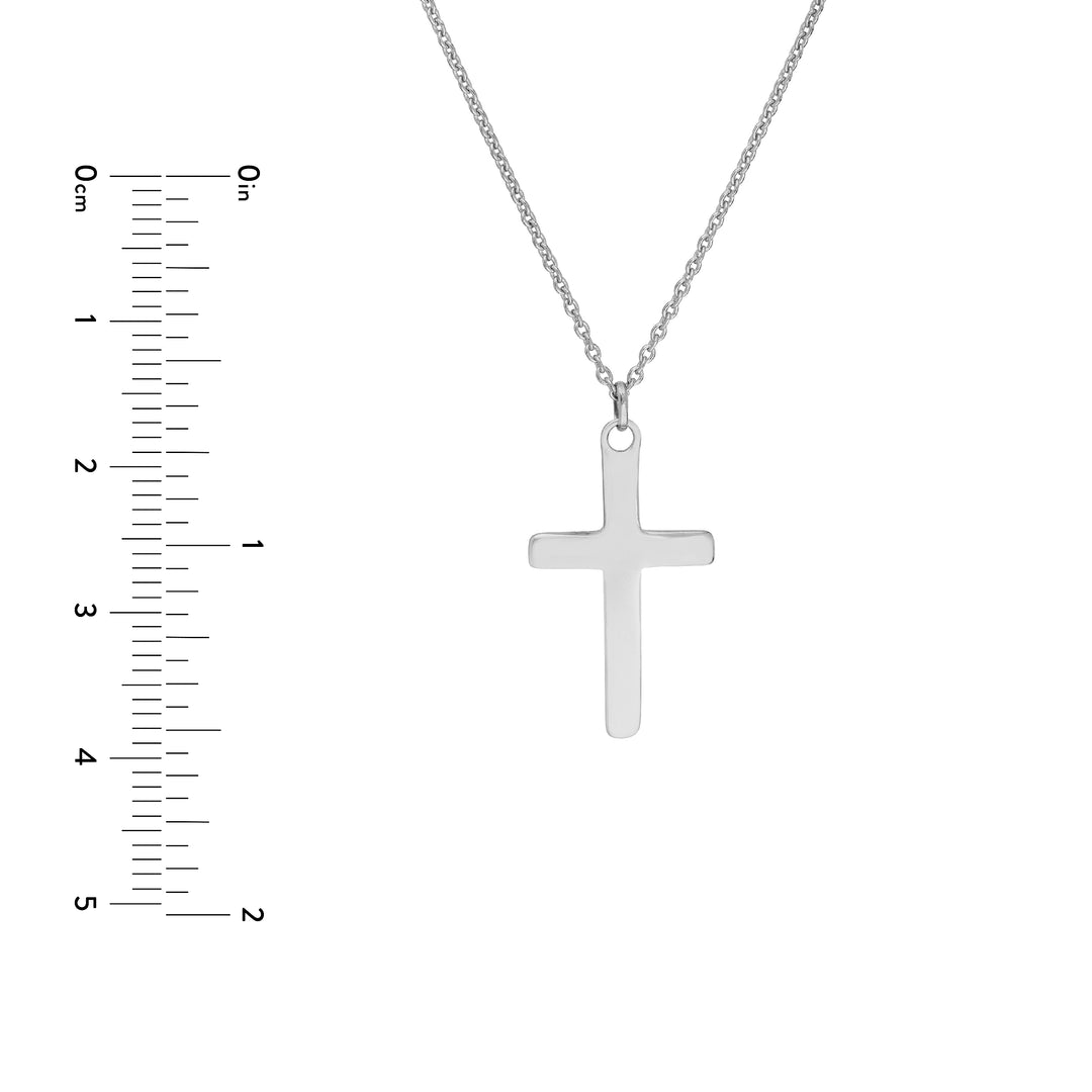 Curved Cross Adjustable Necklace