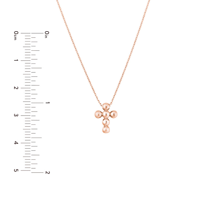Beaded Mini Cross Adjustable Necklace