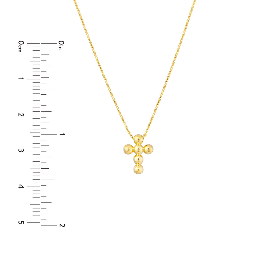 Beaded Mini Cross Adjustable Necklace