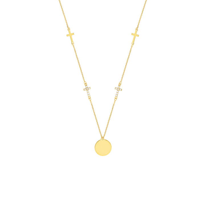 Disc Necklace with Four Cross Stations