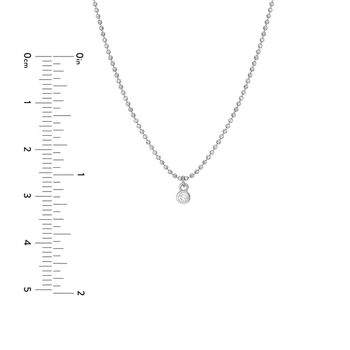 Diamond Drops Necklace on D/C Bead Chain