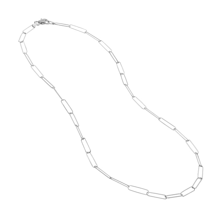3.6mm Paper Clip Chain with Pear Lobster