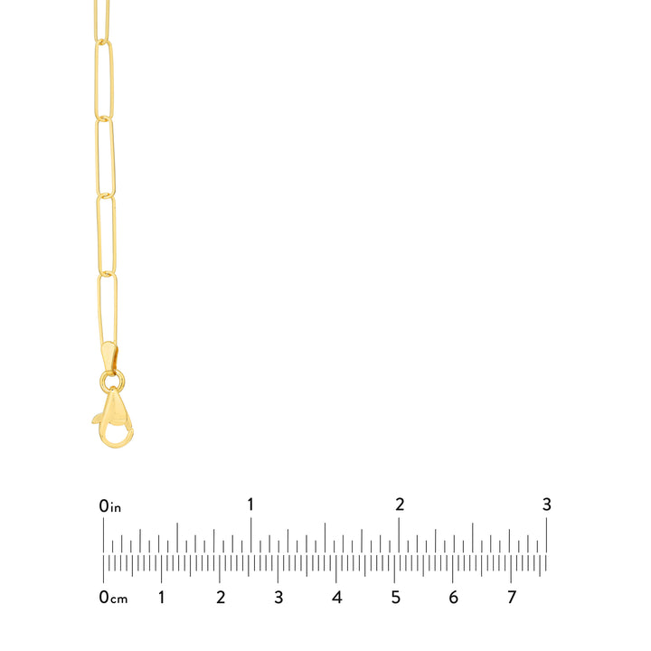 3.6mm Paper Clip Chain with Pear Lobster
