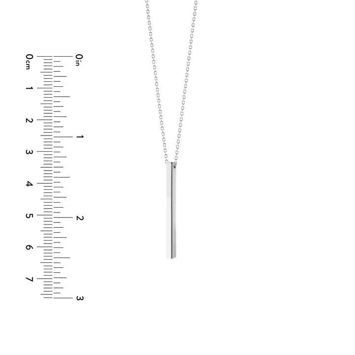 Engravable Cube Adjustable Necklace