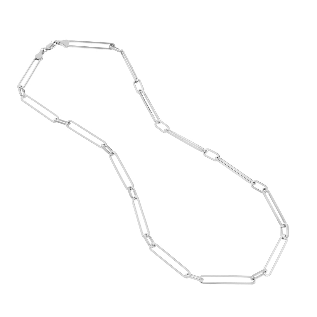 Alternating Length Long Link Chain Necklace